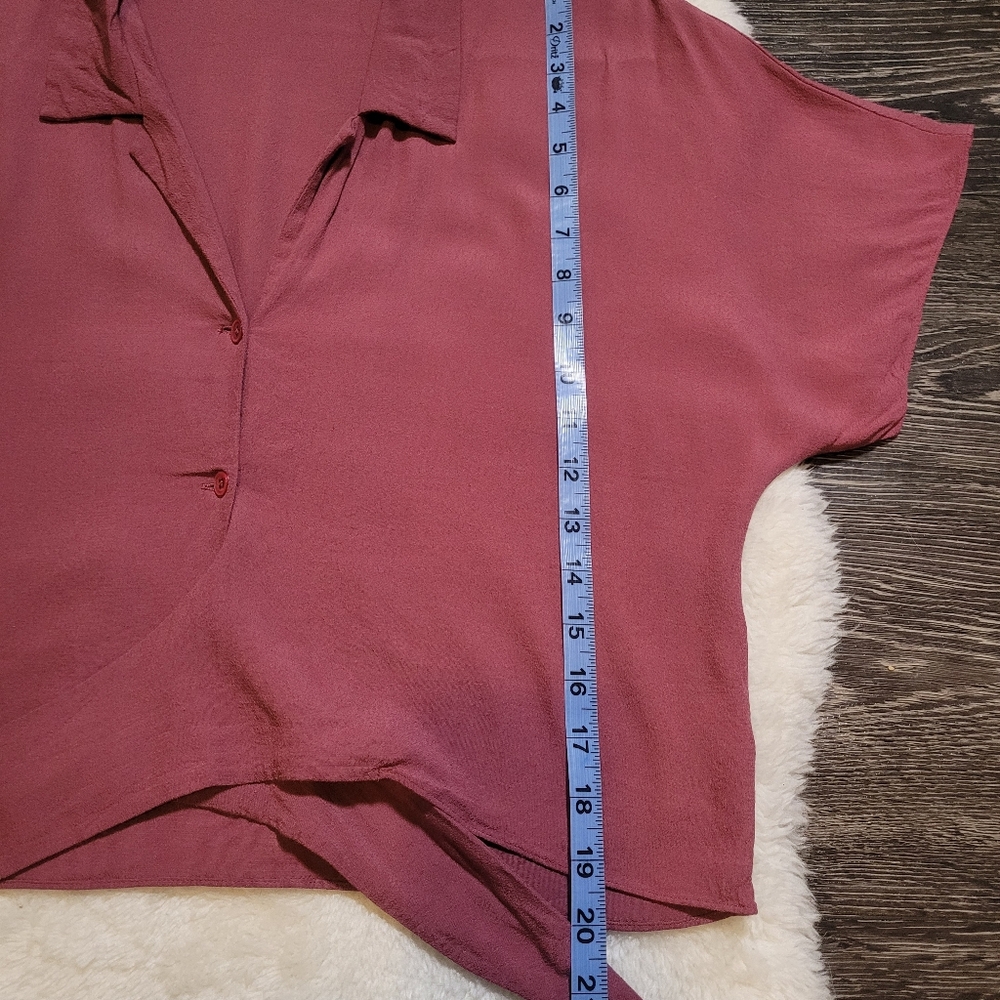Aritzia Wilfred The Tie Front Cropped Blouse in Dusty Rose Sz M - Picture 6 of 8
